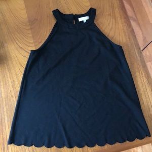 Black sleeveless top